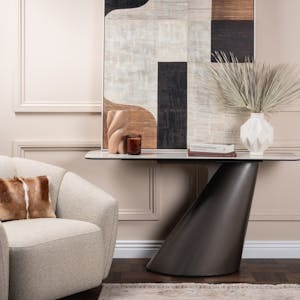 Console design en céramique blanche GIULIA
